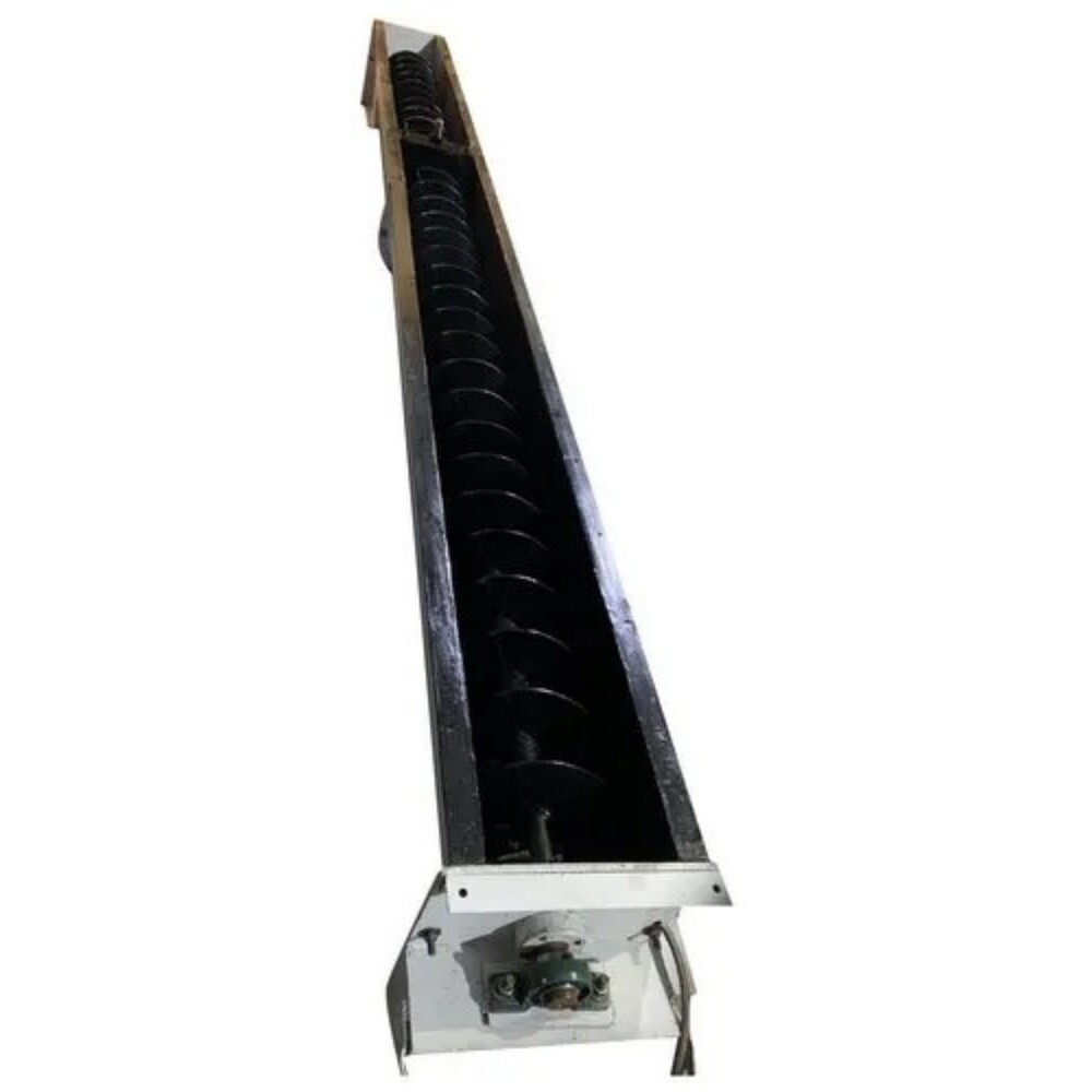 Mild Steel Screw Conveyor - Heat-Resistant Stainless Steel Flat Belt | Durable Industrial-Grade System with Warranty