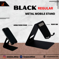 Regular Metal Mobile Phone Stand - Color: Black For A Modern And Elegant Look