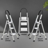 ALUMINIUM PREMIUM SILVER 3 STEP LADDER