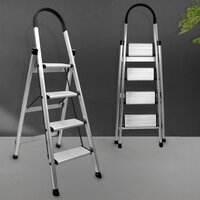 ALUMINIUM PREMIUM SILVER 4 STEP LADDER