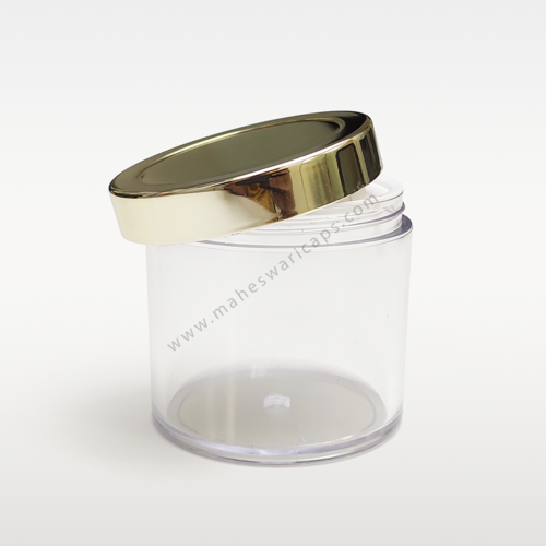  100gm Acrylic Jar with Golden Cap