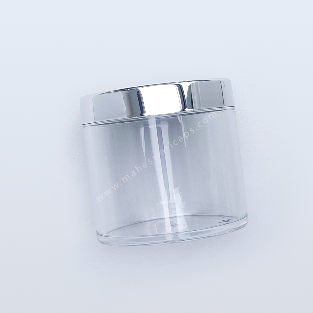 Transparent 100gm Acrylic Jar with Golden Cap