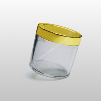 Transparent 100gm Acrylic Jar with Golden Cap