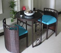 Hanging Basket Swing Chair - Poly Nylon & Iron Frame, Brown/sky Blue, All Weather Support, Indoor & Outdoor Usage, Luxury Comfort, Durable, Eco-friendly, Rust Proof, Uv Resistant