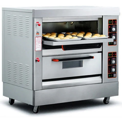 Fully Automatic 2 Deck 4 Tray Gas Oven