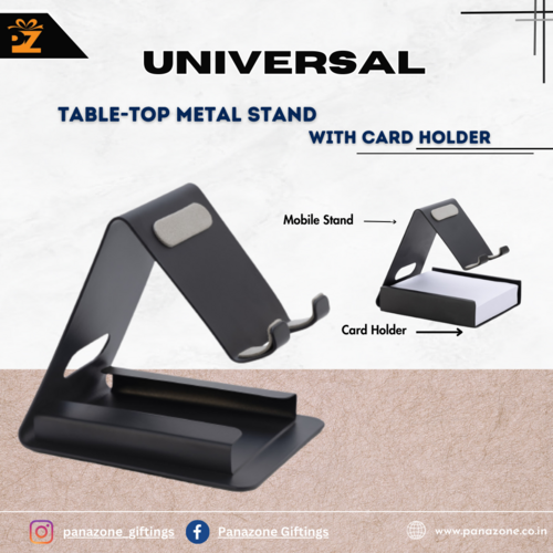 Black Mobile Phone Stand with Card Holder