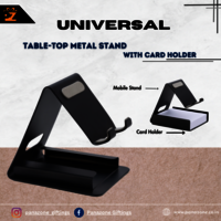 Black Mobile Phone Stand with Card Holder