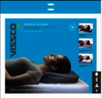 Cervical Pillow Deluxe Grey Vissco  (universal)(pc No:0307g) - Dimension (l*w*h): A  43 X 34 X 9  Centimeter (cm)
