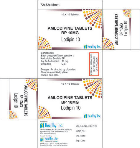 Amlodipine besylate 5mg + Losartan Potassium 50 mg Tablets