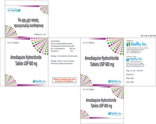 Amodiaquine Hydrochloride tablet 600mg