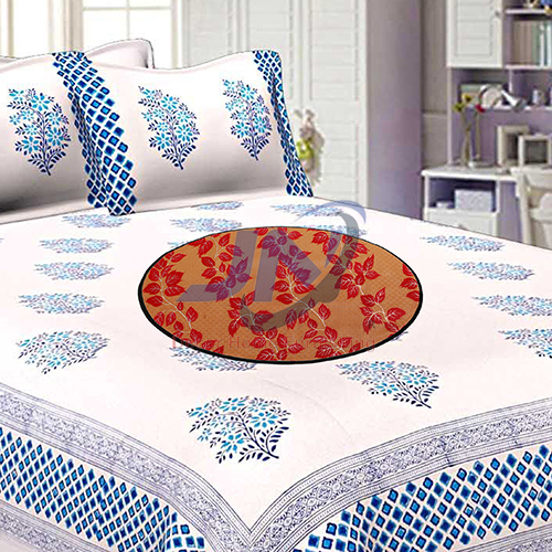 Leaf Printed Circle Bed Server