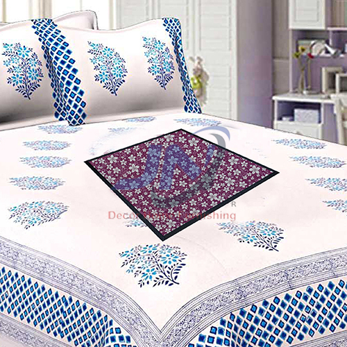 Flower Printed Square Bed Server