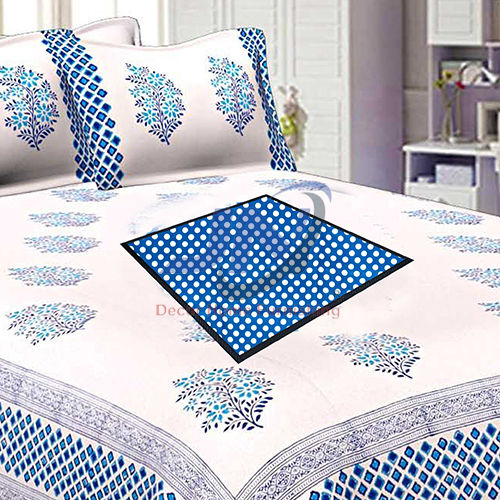 Dotted Blue Square Bed Server