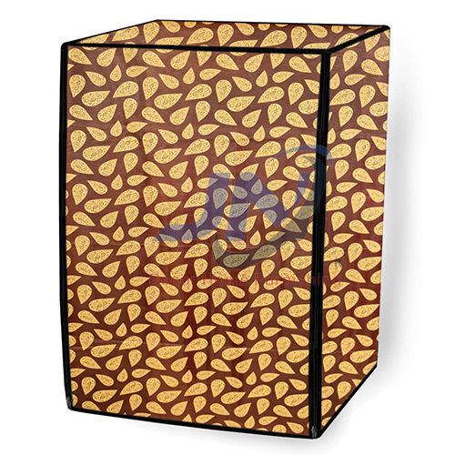 Multicolor Leaf Printed Washing Machine Cover