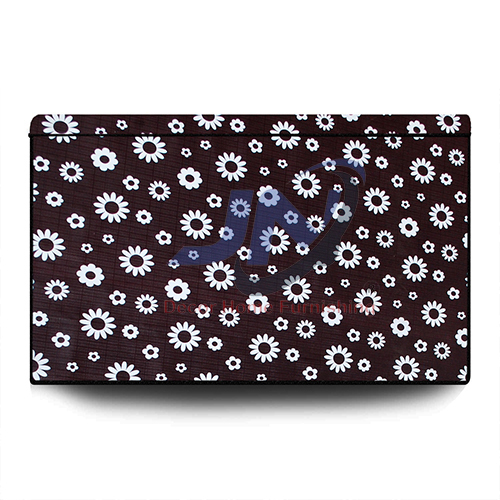 Flower Printed Black LED TV Cover