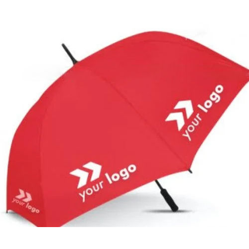 Nylon Promotional Umbrella - Foldable Red Canopy | Versatile for Any Season