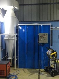 Spray Booth Equipment - Portable Enclosed Design, 220v Electric Power, Advanced Cyclone Filter Technology, Dust Collection System, 1-year Warranty
