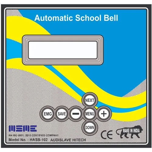 Multicolor Sticker Polycorbonate School Bell