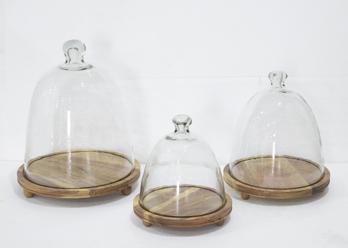 Set of Wooden Cake Dome