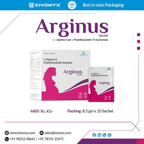 L-Arginine 3 gm Proanthocyanidin 75 mg Sachet