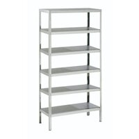Ss 304 Polished Shelf Rack - 6 Feet Height, Water-resistant Stainless Steel Design | Eco-friendly Modern Office Furniture, Indian Style Aesthetic, Warranty Included