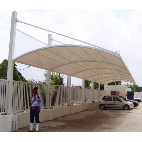 White Prefabricated Car Parking Structure