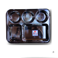Stainless steel compartment dish- 19 point