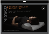 New Contoured Memory Foam Pillow Vissco P.c.no (5303) ( Universal) - Dimension (l*w*h): 49 X 1.8 X 30  Centimeter (cm)