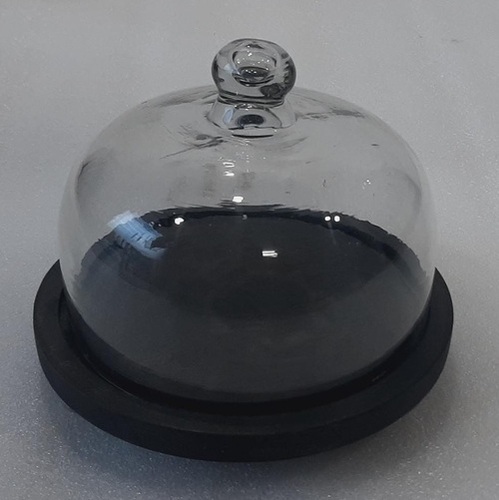 Cake Dome With Black Wooden Stand