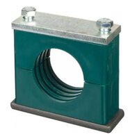 Hydraulics Pp Clamp - 1 Inch Size, Blue Color | Seamless Pipe Clamp For Oil With 3000 Psi Pressure Rating, Medium Duty, Square Shape