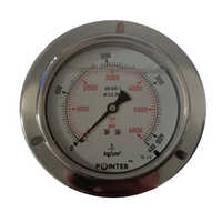 6000 Psi High Pressure Gauge - Stainless Steel, 4 Inch Size, Silver Color, Analog Display, High Accuracy, Designed For Industrial Use