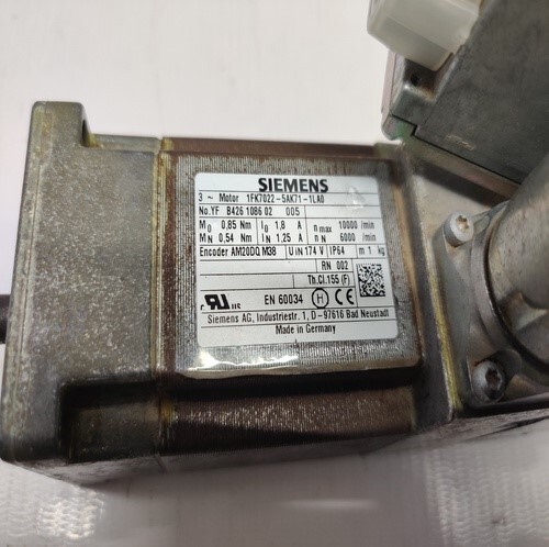 SIEMENS 1FK7022-5AK71-1LA0 SERVO MOTOR