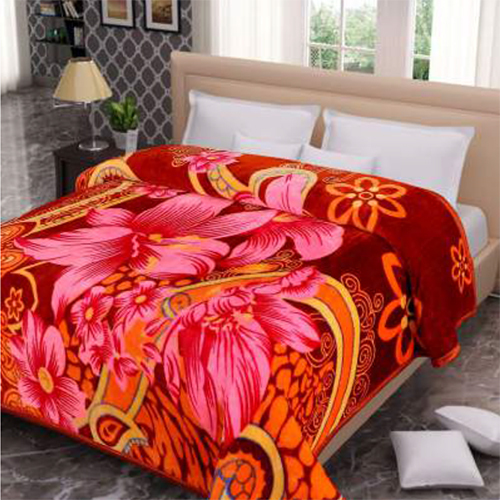 Flower Printed Fleece Blanket