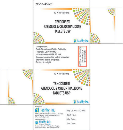 Atenolol 100Mg + Chlorthalidone 25Mg Tablet