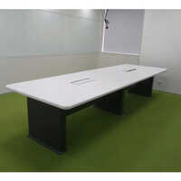 Easy To Clean White Office Conference Table