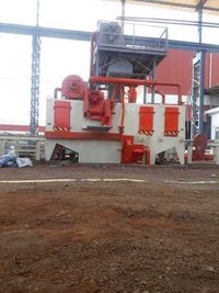 Four Wheel  Roller Conveyor Plate Shot Blasting Plant