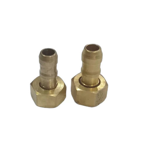 Golden 6 Inch Brass Threaded Nut Nipple