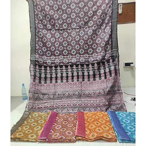 Fancy Ajrakh Print Saree