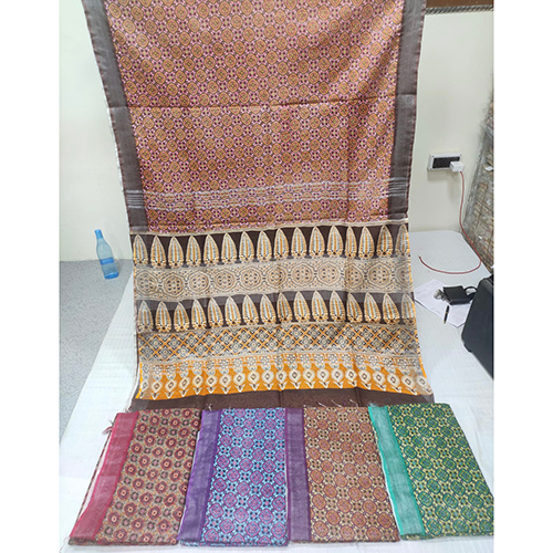 Stylish Ajrakh Print Saree