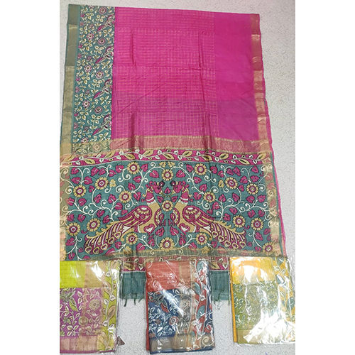 Multicolor Pure Mangalagiri Fancy Printed Saree