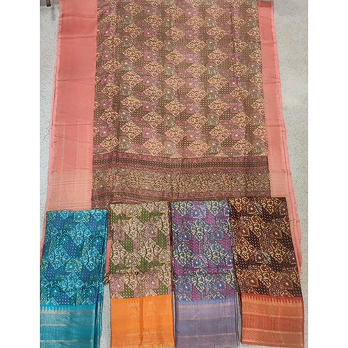 Stylish Modal Silk Fancy Print Saree With Big Border