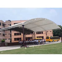 Bus Stop Tensile Structure - Pu Panel, Pvc Panel, Steel | Available In Custom Color, Concrete Flooring, Pu Insulation, Pvc Roof