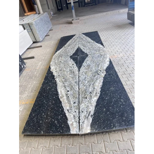 Majestic Black Alaska Pattern Granite Slab