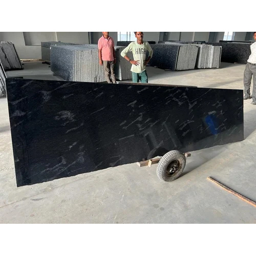 16mm Fish Black Granite Slab