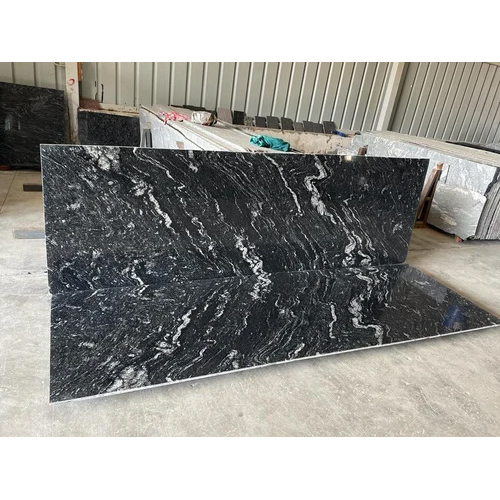 Cloud Black Granite Slab