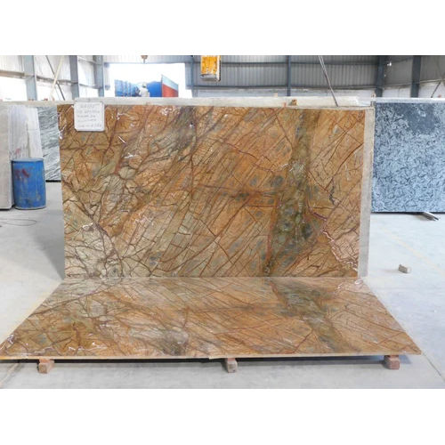 Rain Forest Brown Marble Slab Size: Customize