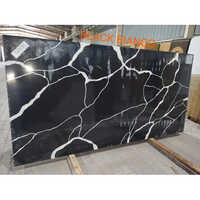 Gangsaw Size Designer Artificial Quartz Stone Slab - 20mm Thickness, Customizable Sizes, Sleek Black Solid Surface