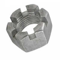 Mild Steel Castle Nut - Mild Steel, High Hardness 40-90 Shore A, Silver Color, Polished Finish, 450 Mpa Tensile Strength | Reliable Fastening For Automotive & Industrial Use