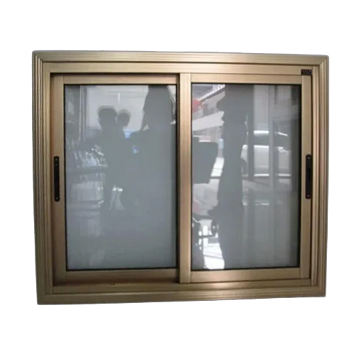 Metallic Gold Aluminium Sliding Window