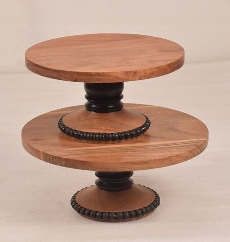 Set of 2 Cake Plate With Pedestal
